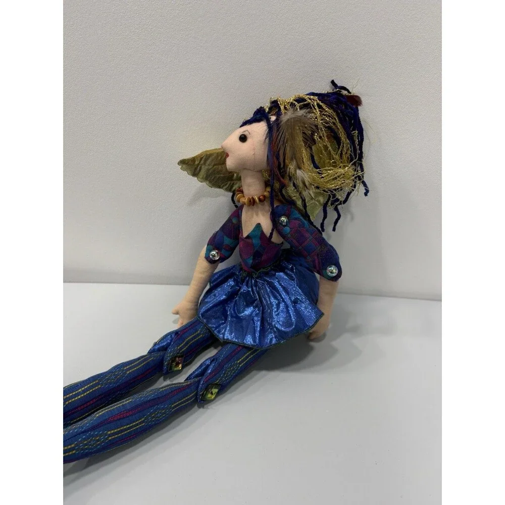 VTG OOAK Folk Art Sculpted Cloth Doll 21